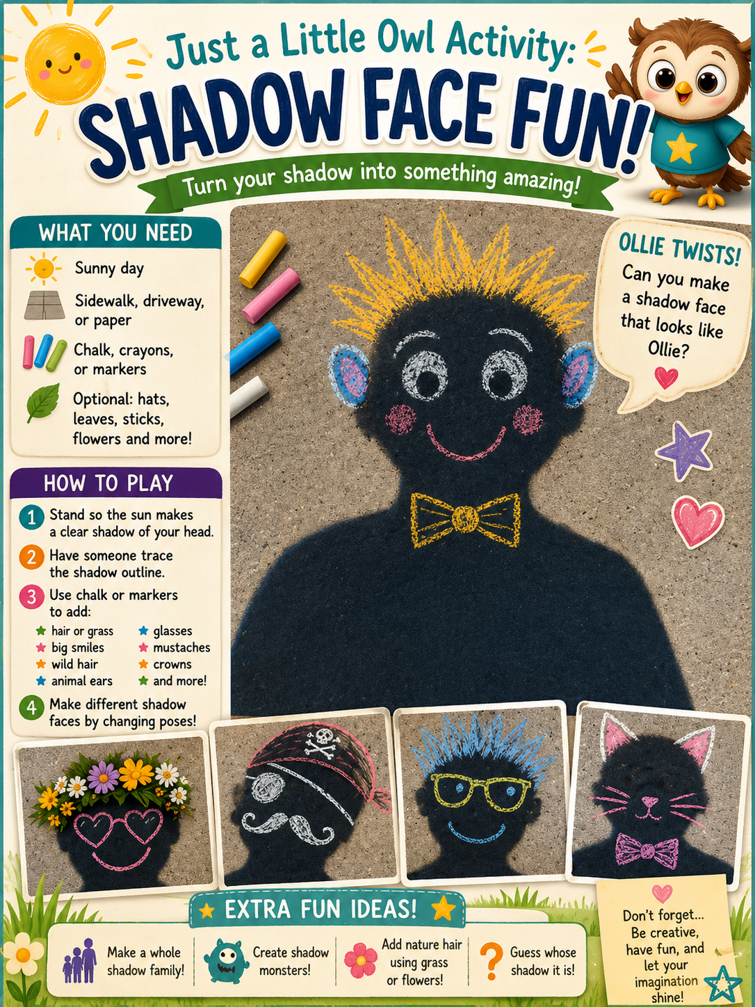 Funny Faces in Shadows- Free Download Activity