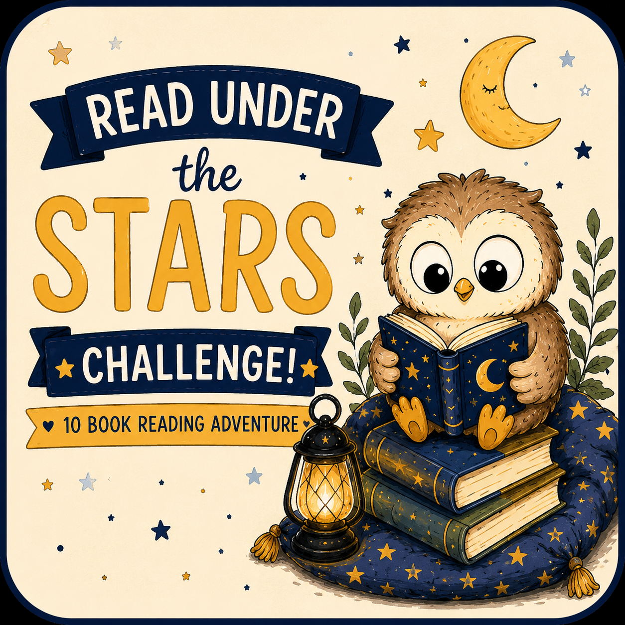 "Reading Under the Stars" Reading Challenge- Free Download Printable